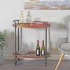 Modern Traditional Metal And Glass Bar Cart Brass - Olivia & May