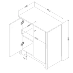 Vito Small 2 Door Storage Cabinet - South Shore -Baxton Studio Shop GUEST d498c9d1 178e 4399 9465 63f5683e5b89
