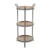 Industrial Metal Round Tiered Table Gray - Olivia & May