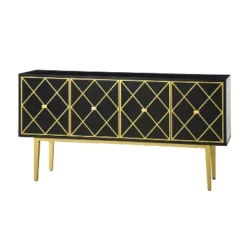 Fay 63'' Wide Modern Sideboard Cabinet With Metal Legs| KARAT HOME -Baxton Studio Shop GUEST d4b39df4 b291 48d5 b96b 4983b3844b15