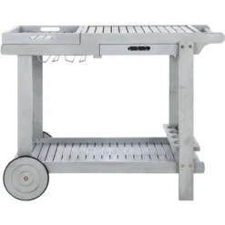 Orland Tea Trolley - Grey - Safavieh -Baxton Studio Shop GUEST d4e269b7 186e 4633 963f 10d77a6c6e24