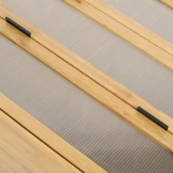 Aash 3-drawer Bamboo Cabinet,30.7 H With 3 Glass Drawer, Storage Cabinet With Drawers For Dining Room, Living Room, Kitchen, Hallway-The Pop Maison -Baxton Studio Shop GUEST d528b918 e2d3 49be 8a9c 052487309b83