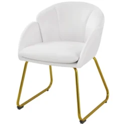 Yaheetech Velvet Armchair Accent Chair With Metal Legs For Living Room/Bedroom -Baxton Studio Shop GUEST d52c7e62 023b 487f b1fa d4792c85aa5a