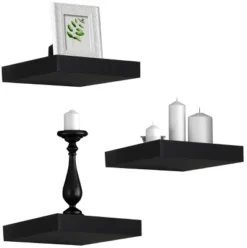 Sorbus Decorative Floating Shelves Black 7 Sorbus Decorative Floating Shelves Black -Baxton Studio Shop GUEST d544a282 0018 4fa1 90b0 d85a13d02e03