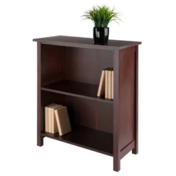 30" 3 Tier Milan Storage Shelf Or Bookshelf Medium Walnut - Winsome -Baxton Studio Shop GUEST d6686b9d bac7 46de 8443 60c91f13b0ed