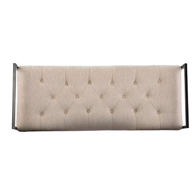 Tedges Upholstered Bench Beige/Gray - Aiden Lane 5 Tedges Upholstered Bench Beige/Gray - Aiden Lane - Image 5