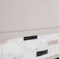 Talsham Base Electric Fireplace With Marble Surround Gray - Aiden Lane