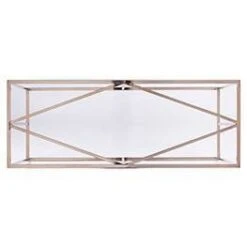 Nicholas Contemporary Glass Top Console Table Champagne - Aiden Lane 7 Nicholas Contemporary Glass Top Console Table Champagne - Aiden Lane -Baxton Studio Shop GUEST d7463bf6 34a3 41d2 9ea6 642eac31c739