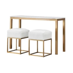 Gloria Marble Top Console Table Avalon Gold - Treasure Trove Accents -Baxton Studio Shop GUEST d7a0f9c8 d983 4305 96e2 52aefc1d22c3