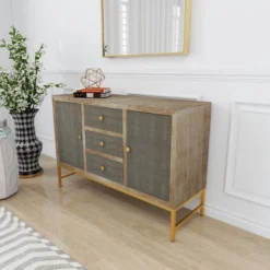 Contemporary Metal Cabinet Brown - Olivia & May -Baxton Studio Shop GUEST d7b4f91b bae3 43c2 b060 a528026bed54