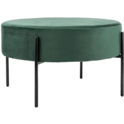 Lisbon Round Cocktail Ottoman - Safavieh -Baxton Studio Shop GUEST d7cac0df de2a 4300 b5b0 5f4f3639f680