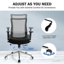 Costway Ergonomic Mesh Office Chair Sliding Seat Height Adjustable W/ Armrest -Baxton Studio Shop GUEST d85cf62c 57ef 4c16 a7b4 33c520faf75d