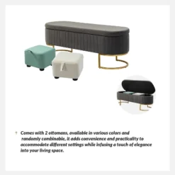 Nuria 50" Wide Modern Upholstered Flip Top Storage Bench With Golden Metal C-shaped Sled Legs For Living Room | ARTFUL LIVING DESIGN 16 Nuria 50" Wide Modern Upholstered Flip Top Storage Bench With Golden Metal C-shaped Sled Legs For Living Room | ARTFUL LIVING DESIGN -Baxton Studio Shop GUEST d88e8cdf 6e82 47ca aacd 725ec0428b03