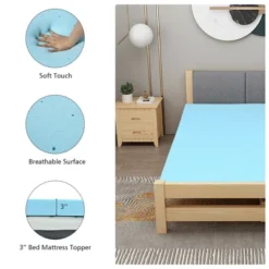 Costway 3'' Gel-Infused Bed Mattress Topper Cooling Ventilated Air Foam Pad 18 Costway 3'' Gel-Infused Bed Mattress Topper Cooling Ventilated Air Foam Pad -Baxton Studio Shop GUEST d9336413 37a2 4fdf 8ee5 56c2c609c018