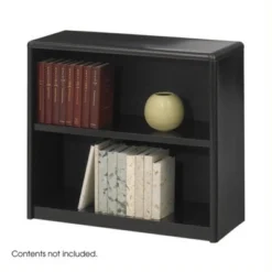 Steel ValueMate 2 Shelf Economy Steel Bookcase In Black - Safco