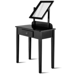 Costway Makeup Desk Vanity Dressing Table Square Stool 1 Large Black 14 Costway Makeup Desk Vanity Dressing Table Square Stool 1 Large Black -Baxton Studio Shop GUEST d9636989 c4d3 4b4b 8f1b b97690eec42f