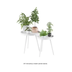 Hastings Home Mid-Century Circular Nesting End Tables With Tray Top - Matte White, Set Of 2 13 Hastings Home Mid-Century Circular Nesting End Tables With Tray Top - Matte White, Set Of 2 -Baxton Studio Shop GUEST d96a9ce6 580e 4d71 abaf 59690cc5109c