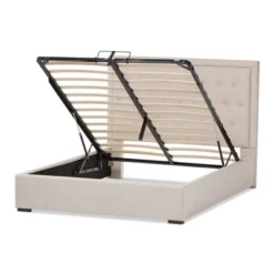 Queen Taylor Modern And Contemporary Fabric Upholstered Gas Lift Platform Bed Light Beige - Baxton Studio -Baxton Studio Shop GUEST da22ac58 8cd2 4738 a6f6 1bbc02f04029