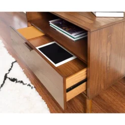 Reid 1 Drawer Nightstand Walnut - Linon -Baxton Studio Shop GUEST da548ddd 5b77 41d2 8560 9e113da69fe7