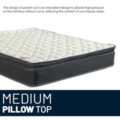 Continental Sleep, 9-Inch Medium Firm Pillow Top Single Sided Hybrid Mattress, Compatible With Adjustable Bed 7 Continental Sleep, 9-Inch Medium Firm Pillow Top Single Sided Hybrid Mattress, Compatible With Adjustable Bed -Baxton Studio Shop GUEST dac8a8d8 6910 4050 b998 297d3669b9dc