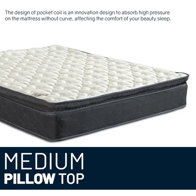 Continental Sleep, 9-Inch Medium Firm Pillow Top Single Sided Hybrid Mattress, Compatible With Adjustable Bed 3 Continental Sleep, 9-Inch Medium Firm Pillow Top Single Sided Hybrid Mattress, Compatible With Adjustable Bed - Image 3