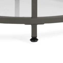 Home Camber Modern Glass Round End Table 26" Gray - Studio Designs -Baxton Studio Shop GUEST dc1505c2 9b4b 4785 8c60 746eca69da1b