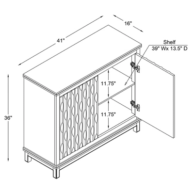 Seaton Carved Cabinet Cream - Linon 13 Seaton Carved Cabinet Cream - Linon - Image 13