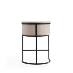 Set Of 2 Cosmopolitan Upholstered Metal Counter Height Barstools - Manhattan Comfort -Baxton Studio Shop GUEST dc4ed0a5 fb54 4b7f 8185 49e4107eb121