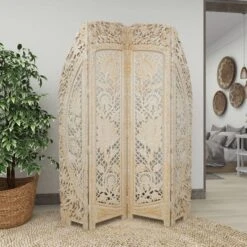 Eclectic Wood Room Divider Screen White - Olivia & May 35 Eclectic Wood Room Divider Screen White - Olivia & May -Baxton Studio Shop GUEST dcdc761e 3ff5 47c8 a3a6 ab914fff17ca