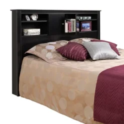 Queen Kallisto Bookcase Headboard With Doors Black - Prepac -Baxton Studio Shop GUEST dd0a37c9 6ed1 49f2 b038 6f44d6d675b1