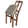 2pc Folding Chairs With Blush Fabric Seat Cherry - Stakmore