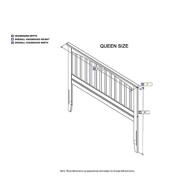 Queen Mission Headboard - AFI 4 Queen Mission Headboard - AFI - Image 4