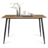 Charls 47'' Rectangle Dining Table With Black Metal 4 Point/Leg -The Pop Maison
