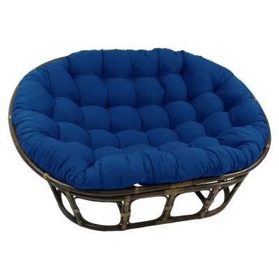 63"x45" Double Papasan With Twill Cushion - International Caravan 15 63"x45" Double Papasan With Twill Cushion - International Caravan - Image 15