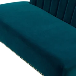 Cadmus 46" Modern Velvet Armless Loveseat With Channel-tufted Wingback For Living Room And Drawing Room| KARAT HOME -Baxton Studio Shop GUEST de107e1d c210 4d66 89cd 4ba8d2e4f9f1