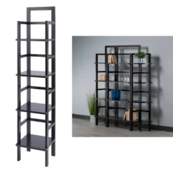 Aiden Narrow Bakers Rack Coffee - Winsome Wood -Baxton Studio Shop GUEST de45ac99 ad5c 4aea abc0 49709540c8d9