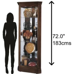 Howard Miller 680346 Howard Miller Jennings Curio Cabinet 680346 Cherry Bordeaux