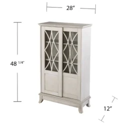 Poyau Sliding Door Cabinet White - Aiden Lane -Baxton Studio Shop GUEST df2dfa63 1da6 4b6c ab9d 71233dc5453c