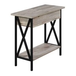 Tucson Flip Top End Table With Charging Station And Shelf - Breighton Home 27 Tucson Flip Top End Table With Charging Station And Shelf - Breighton Home -Baxton Studio Shop GUEST e09444c8 51c2 45a5 9ac8 a9aa7882880a