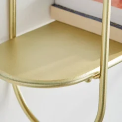 20" 2 Tier Warm Metal Hanging Bracket Wall Mounted Shelf Gold - Danya B. 14 20" 2 Tier Warm Metal Hanging Bracket Wall Mounted Shelf Gold - Danya B. -Baxton Studio Shop GUEST e0f1be5a f324 4c9e b4e1 7631f7d93ee5