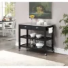 American Heritage 3 Tier Stainless Steel Kitchen Cart With Drawers - Breighton Home