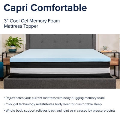 Flash Furniture Capri Comfortable Sleep 12 Inch CertiPUR-US Certified Foam Pocket Spring Mattress & 3 Inch Gel Memory Foam Topper Bundle 5 Flash Furniture Capri Comfortable Sleep 12 Inch CertiPUR-US Certified Foam Pocket Spring Mattress & 3 Inch Gel Memory Foam Topper Bundle - Image 5