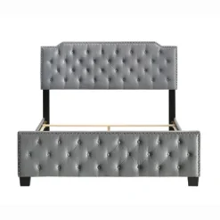 Amando Button Tufted Upholstered Bed - HOMES: Inside + Out -Baxton Studio Shop GUEST e1ec4da2 a5bb 43d9 8ab0 25086b464877