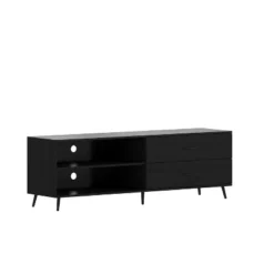 Flash Furniture Nelson 65" Mid Century Modern TV Stand For Up To 60" TV's With Adjustable Shelf And Storage Drawers -Baxton Studio Shop GUEST e2437eb0 d667 4d58 8430 2184dc0c15fa 1