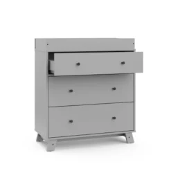 Storkcraft Beckett 3 Drawer Dresser With Changing Topper - Pebble Gray -Baxton Studio Shop GUEST e2f8b56e 3b28 438c ab95 79cf7e75bb07