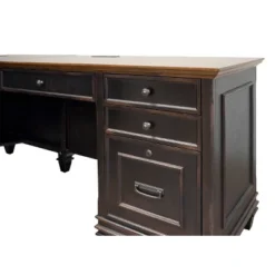 Hartford L Shaped Pedestal Desk Brown - Martin Furniture -Baxton Studio Shop GUEST e3b75055 9321 4f98 ae83 418648a1ab30