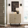 Kova Wood And Rattan Storage Cabinet - Nathan James
