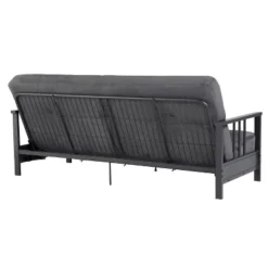 Full Harlow Metal Arm Futon Black/Gray - Room & Joy -Baxton Studio Shop GUEST e3eae9b7 0f0e 4fca a59b f7d636bd97fc