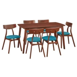 7pc Archer Rectangular Dining Set - Buylateral -Baxton Studio Shop GUEST e40efa72 7e72 4ce2 be44 e32941170fa5