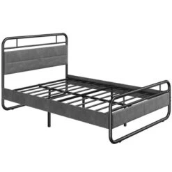 Yaheetech Metal Platform Bed Frame With Velvet Upholstered Headboard -Baxton Studio Shop GUEST e4e7289b 2a89 4a4a a307 764990598c6b